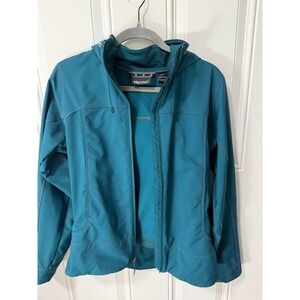MARMOT Size M Women's Full Zip Hooded Teal Light Jacket Gorpcore